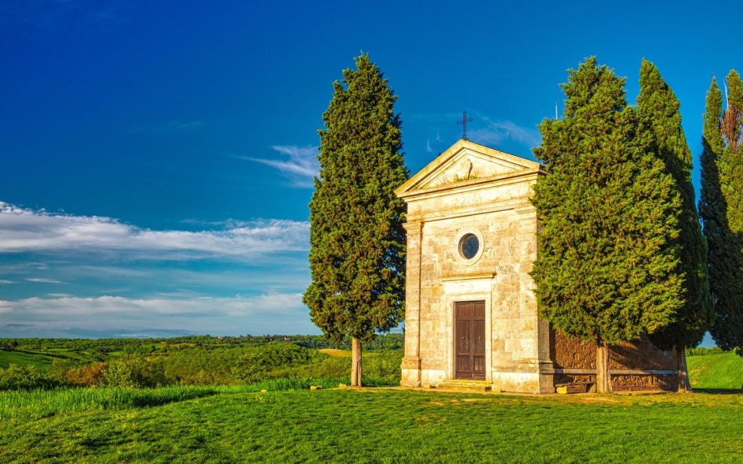 San Quirico d’Orcia . Nel cuore della campagna toscana.